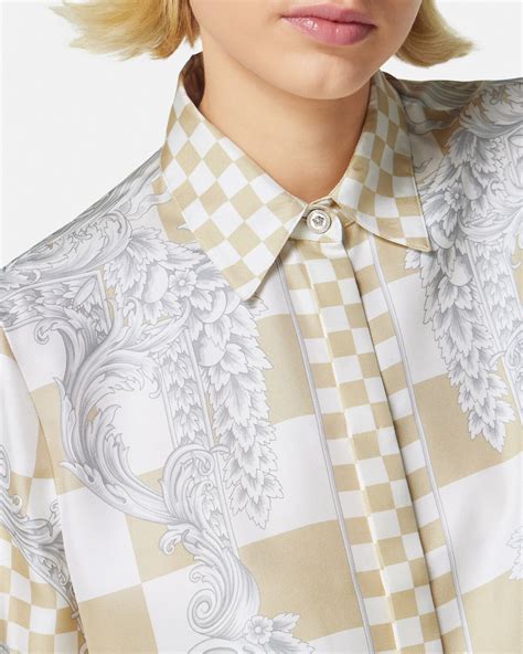 Versace Medusa Contrasto Silk Shirt 